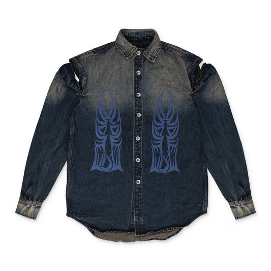 INDIGO GRADIENT BUTTON-DOWN SHIRT