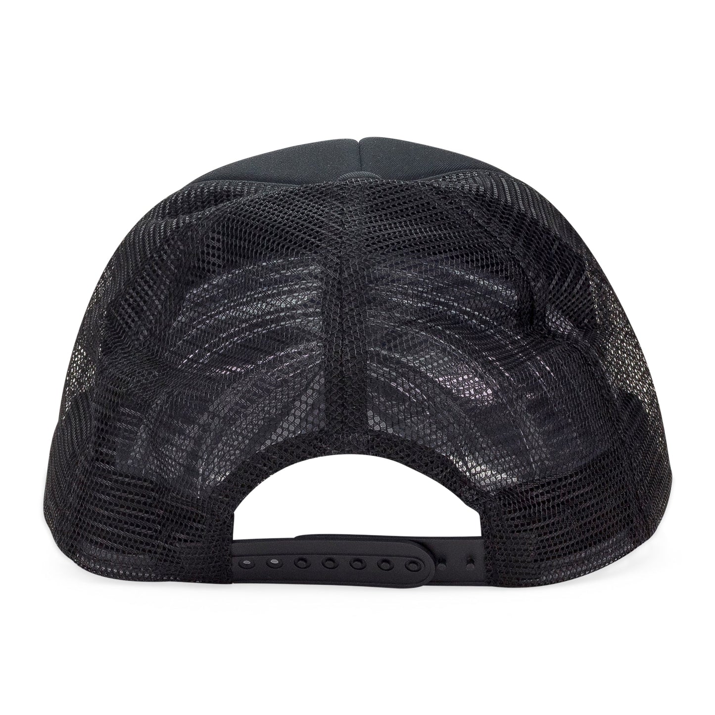 BLACK MRDR TRUCKER BASEBALL CAP