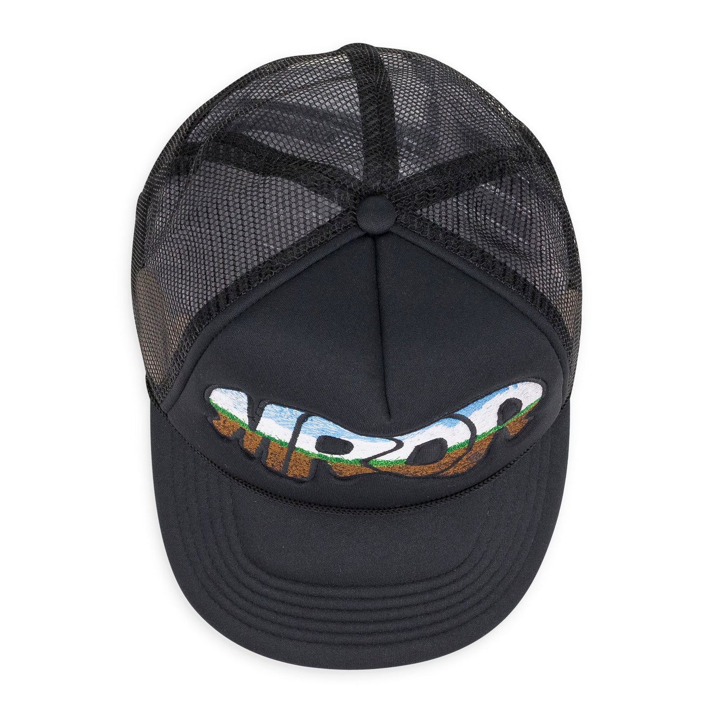 BLACK MRDR TRUCKER BASEBALL CAP