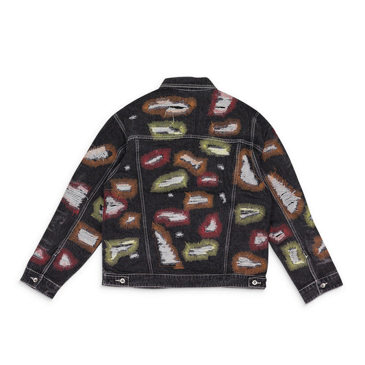 MULTICOLOR EMBROIDERED TRUCKER JACKET