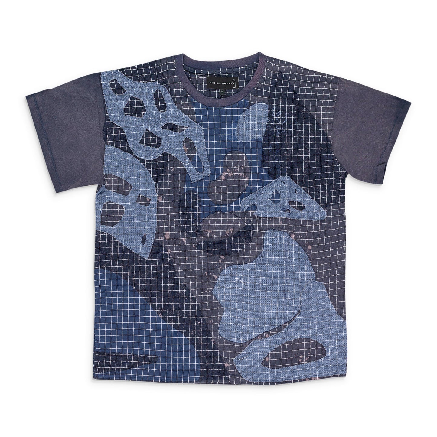 INDIGO GRID SHORT SLEEVE T-SHIRT