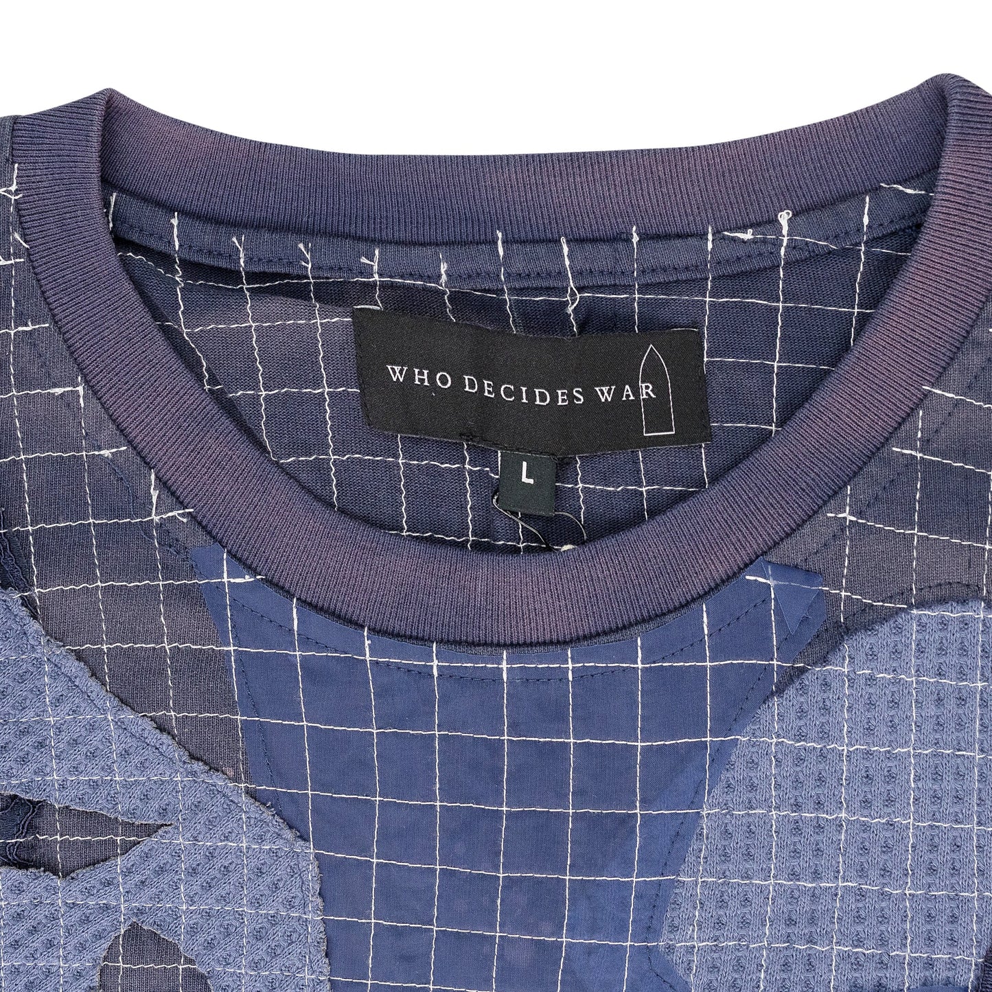 INDIGO GRID SHORT SLEEVE T-SHIRT