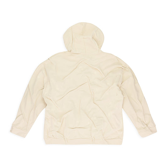 CREAM GATHERED EYE HOODIE