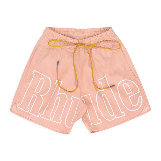 PINK LOGO SWIM TRUNKS