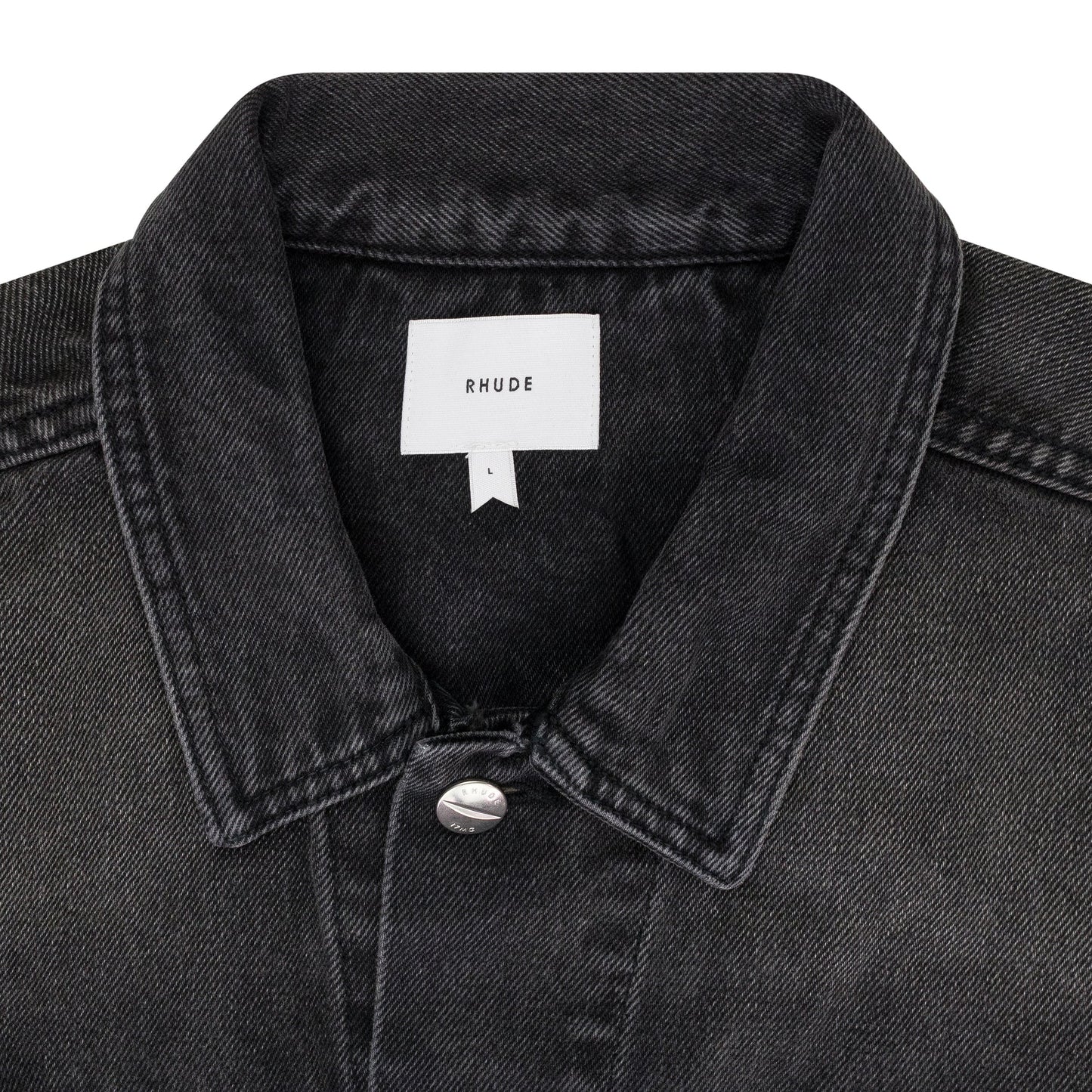 BLACK OVERSIZED DENIM TRUCKER JACKET