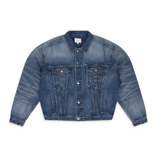 INDIGO OVERSIZED DENIM TRUCKER JACKET