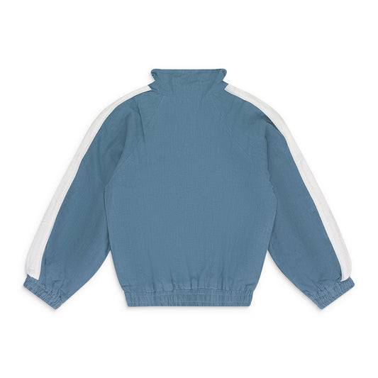 BLUE LINEN FLIGHT FIELD JACKET