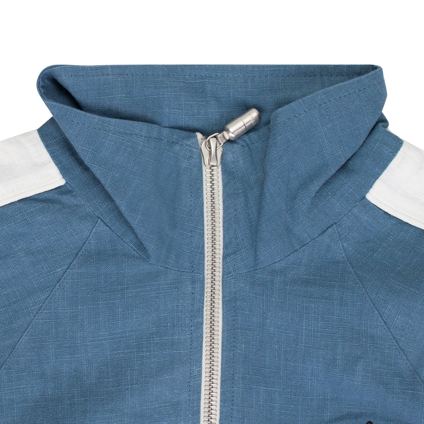 BLUE LINEN FLIGHT FIELD JACKET