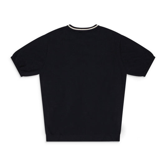 BLACK LOGO KNIT T-SHIRT