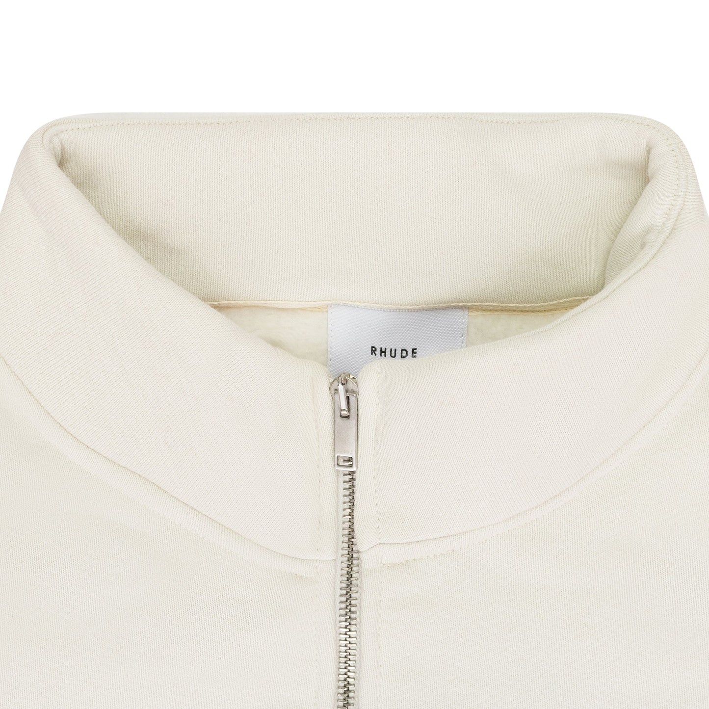 RED CONTRAST QUARTER ZIP SWEATER