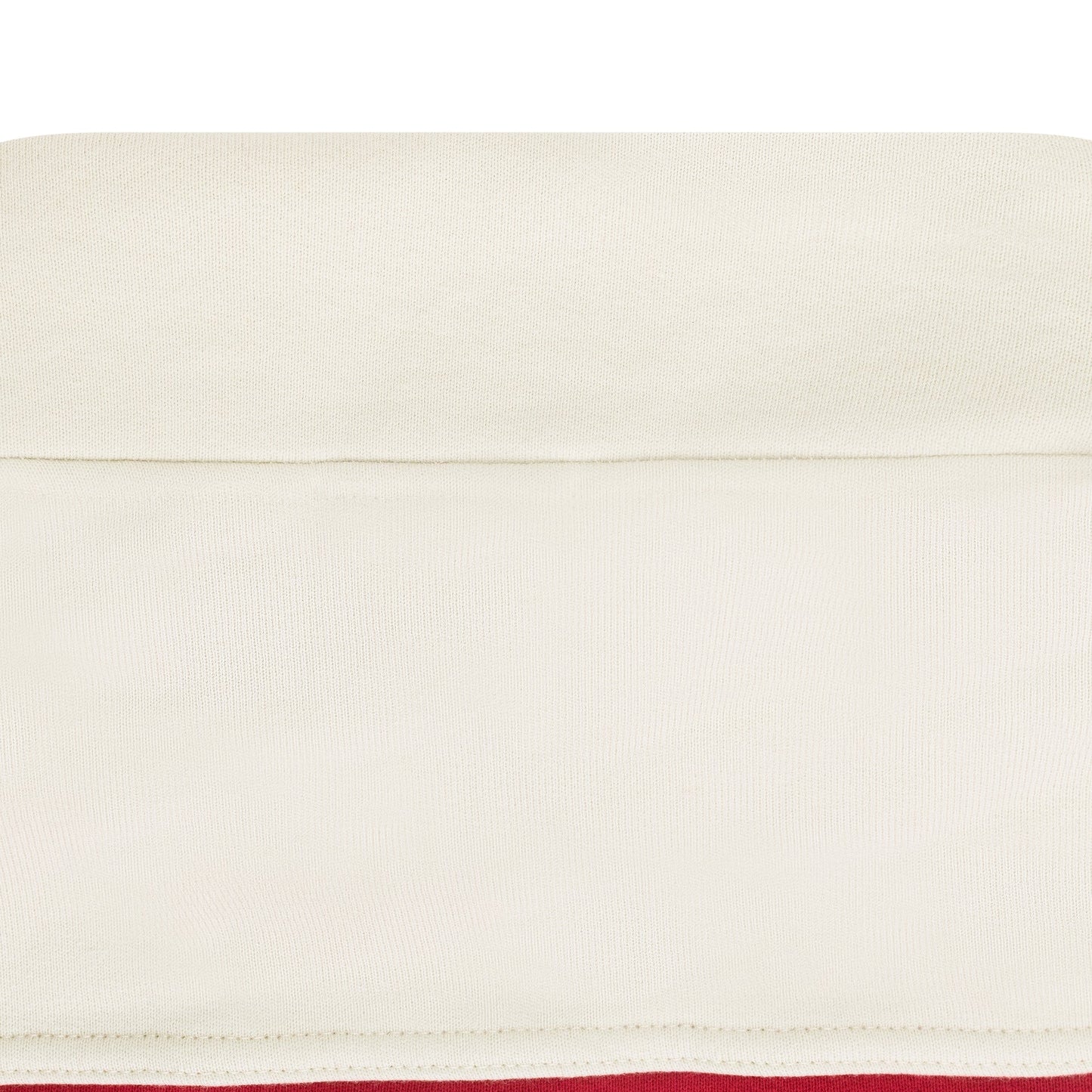 RED CONTRAST QUARTER ZIP SWEATER
