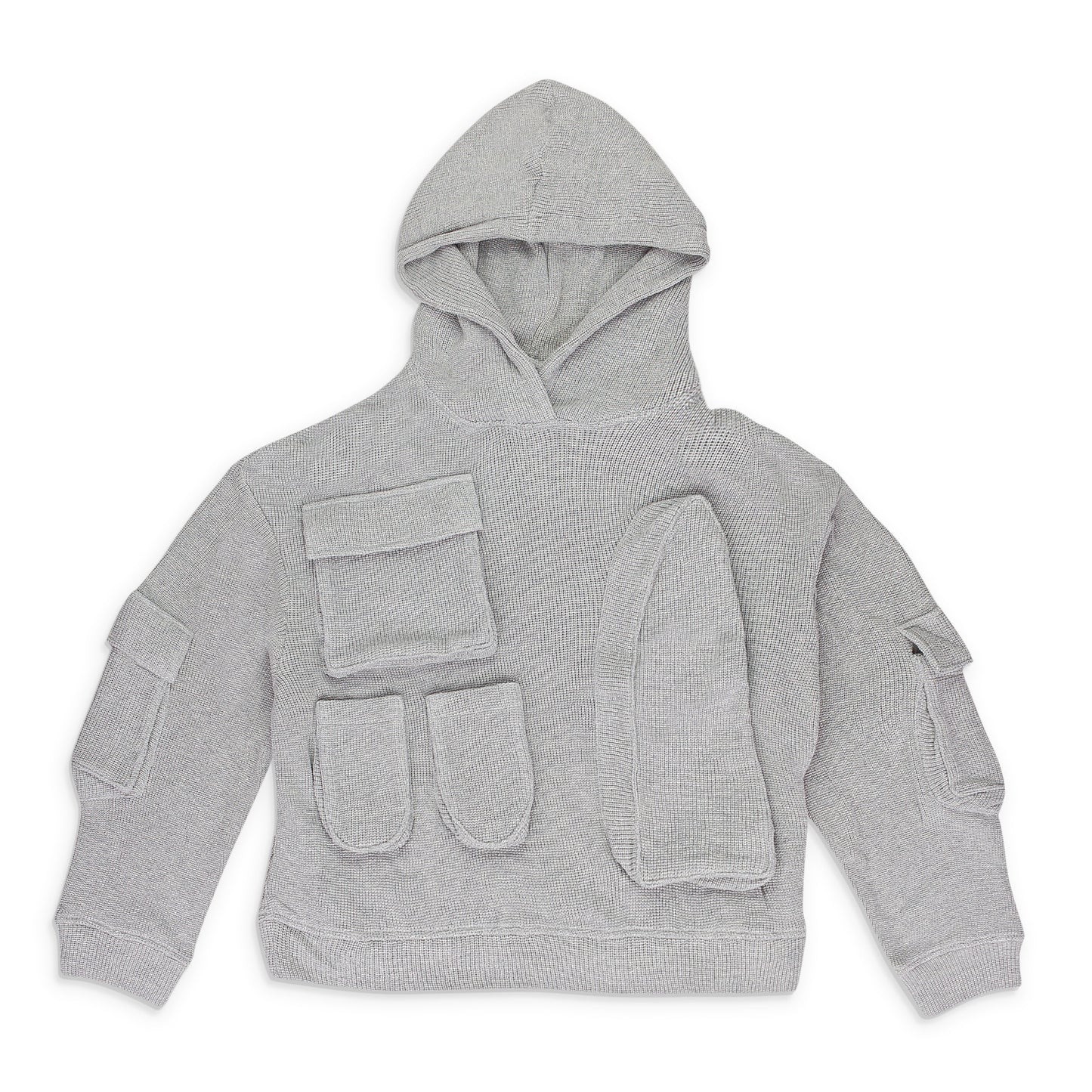 GRAY MULTI POCKET SWEATSHIRT