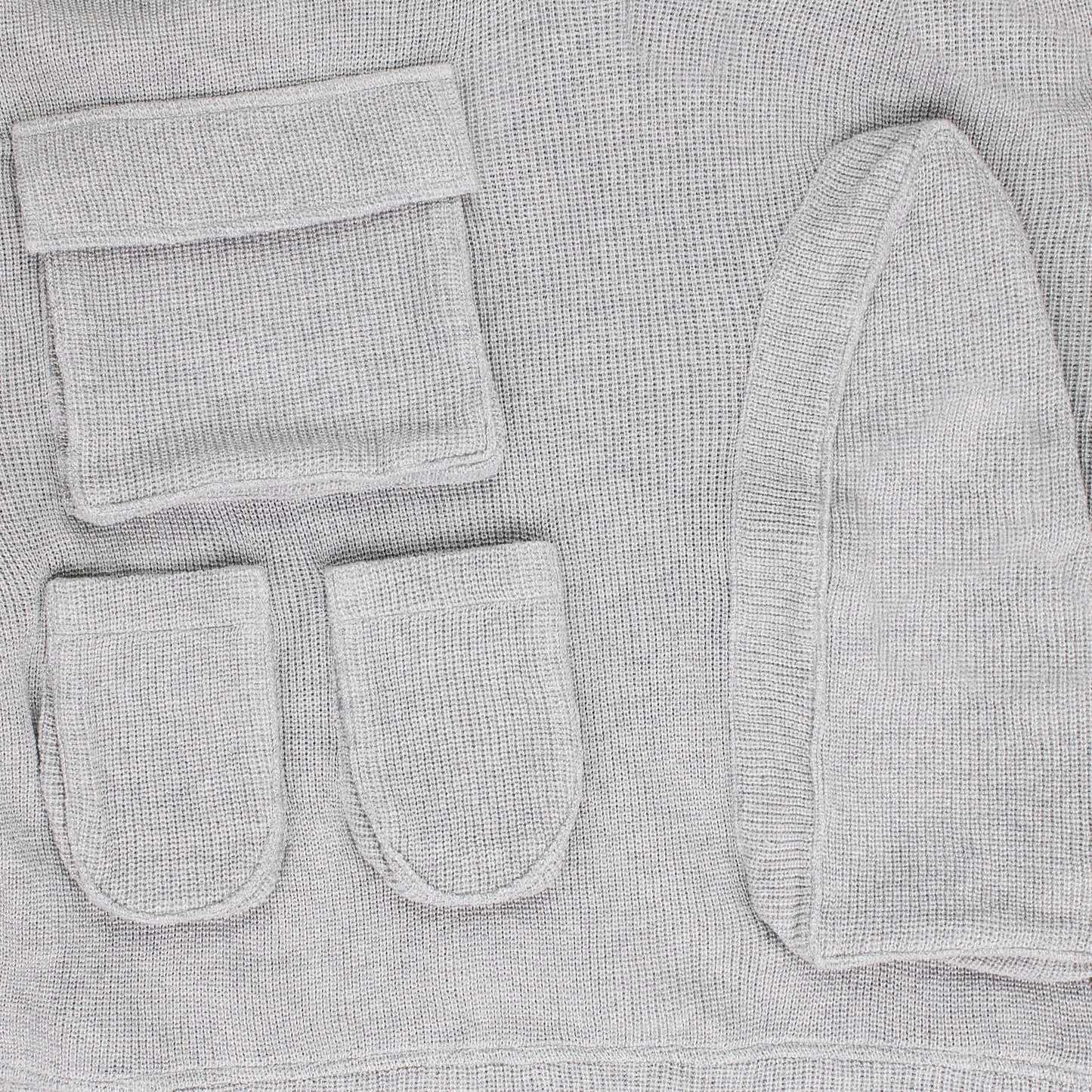 GRAY MULTI POCKET SWEATSHIRT