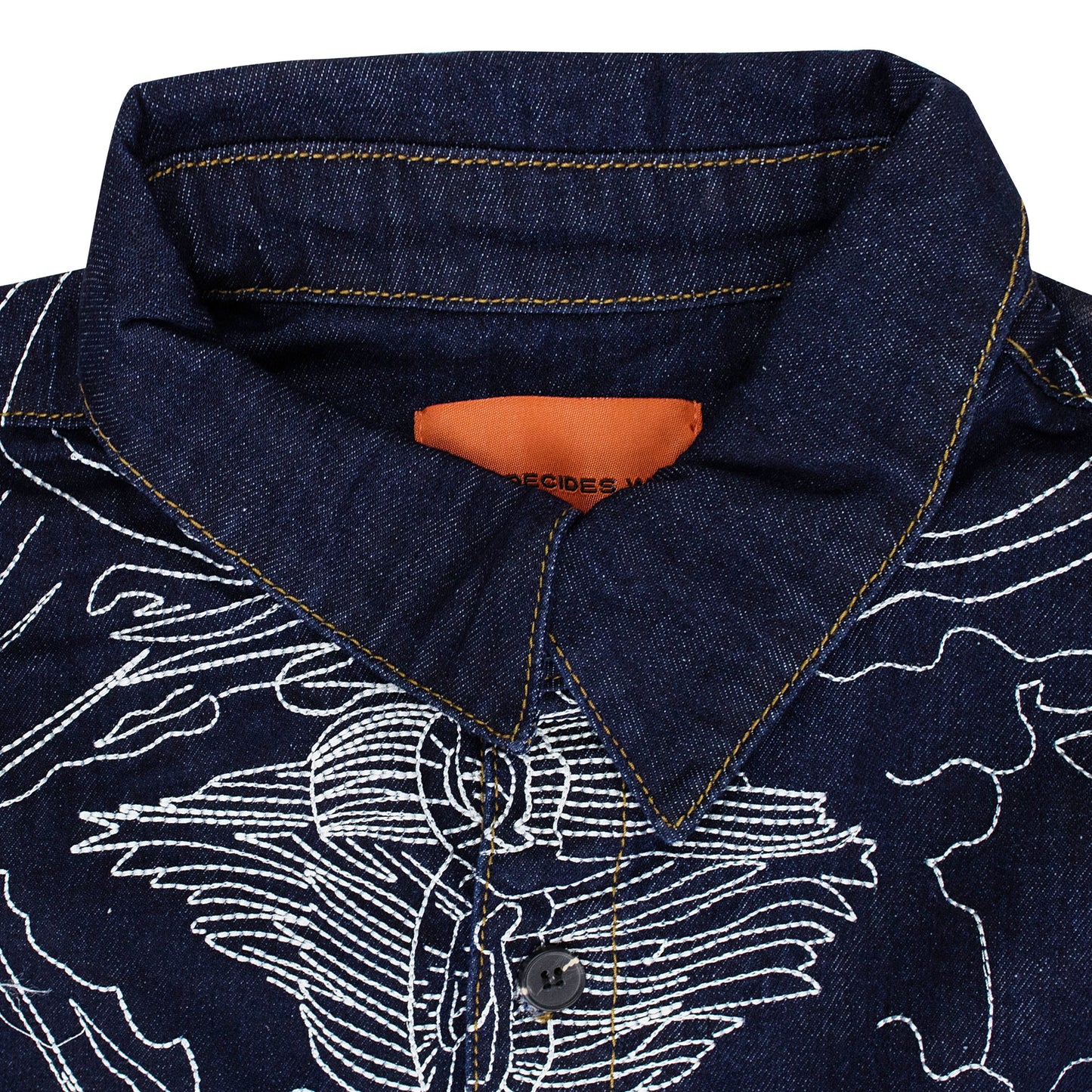 INDIGO FOUR HORSEMEN BUTTON-DOWN SHIRT