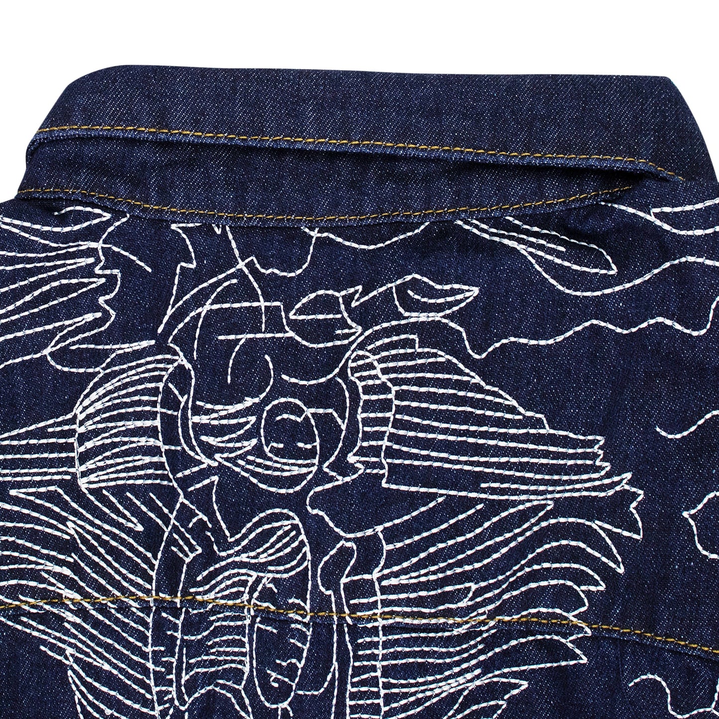 INDIGO FOUR HORSEMEN BUTTON-DOWN SHIRT