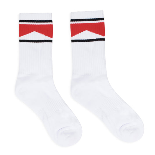 WHITE CHEVRON SOCKS