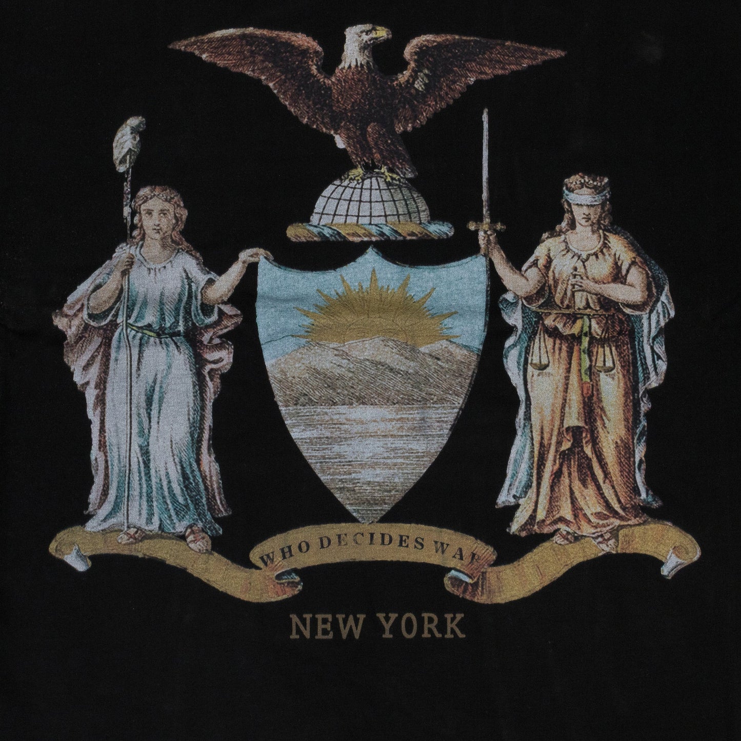 BLACK CREST CREWNECK SWEATSHIRT