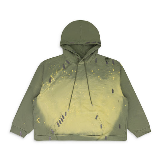 GREEN OVERDYED HARDWARE HOODIE