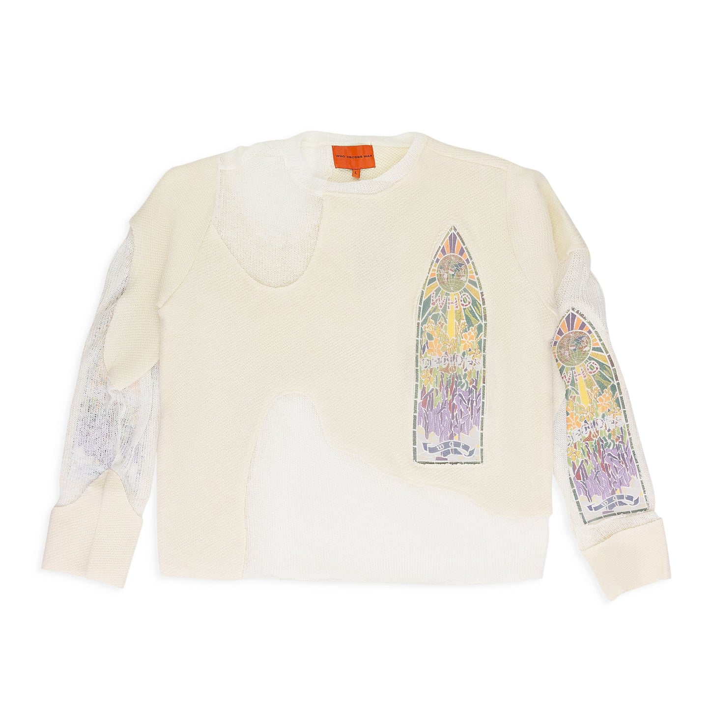 WHITE VEILED COLLEGIATE SWEATSHIRT