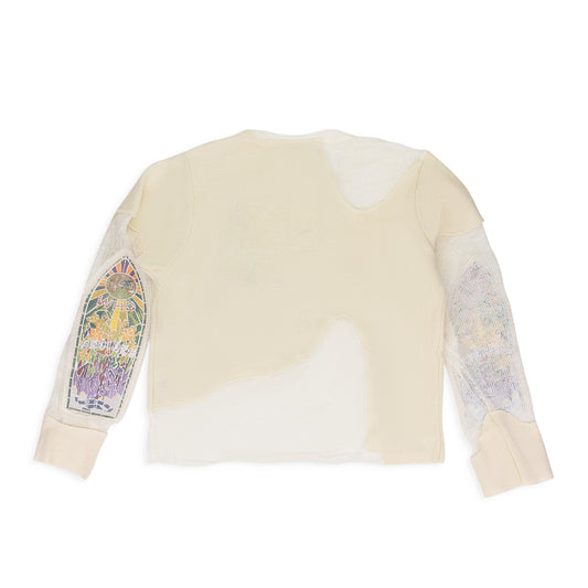 WHITE VEILED COLLEGIATE SWEATSHIRT