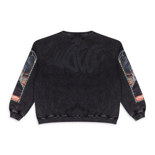 GRAY DESCENT CREWNECK SWEATER