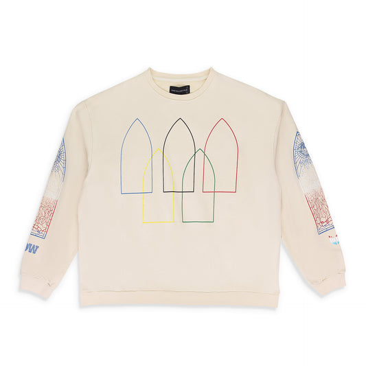 IVORY INTERTWINED WINDOWS HOODIE