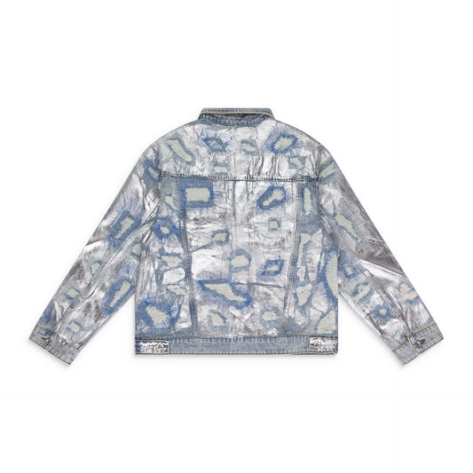 BLUE HEAVY METAL DENIM TRUCKER JACKET