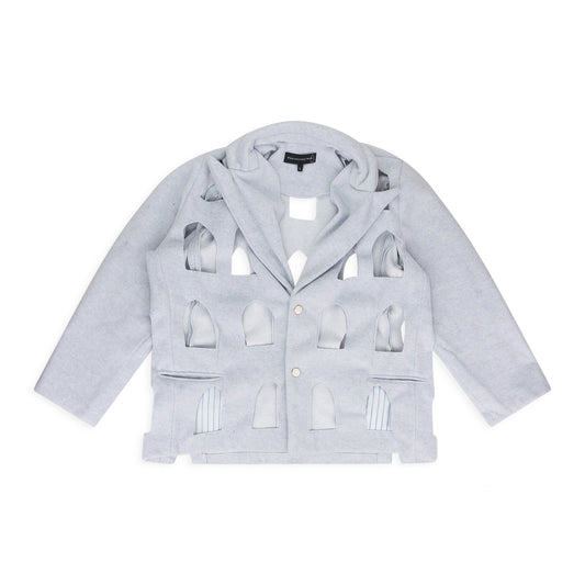 GRAY STAINED GLASS LASER BLAZER