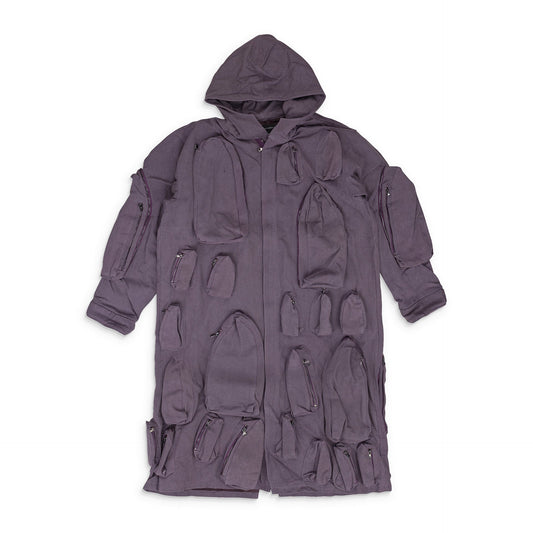 VIOLET FLOOR LENGTH TRENCH COAT