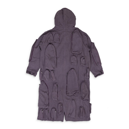 VIOLET FLOOR LENGTH TRENCH COAT