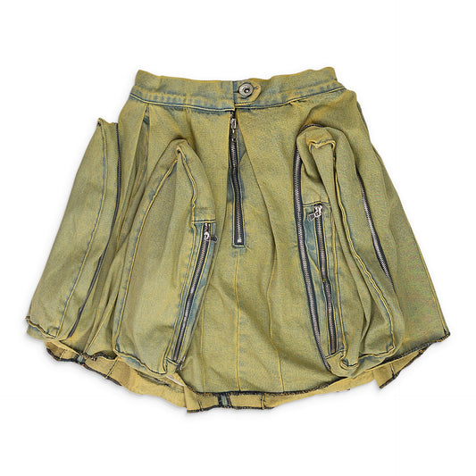 GREEN WINDOW POCKET CARGO MAXI SKIRT