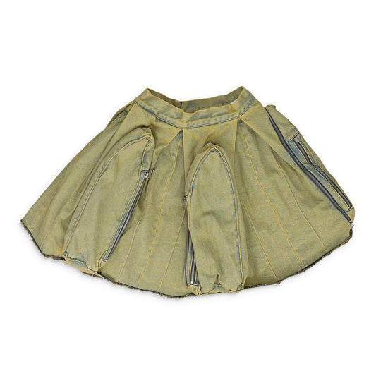 GREEN WINDOW POCKET CARGO MAXI SKIRT