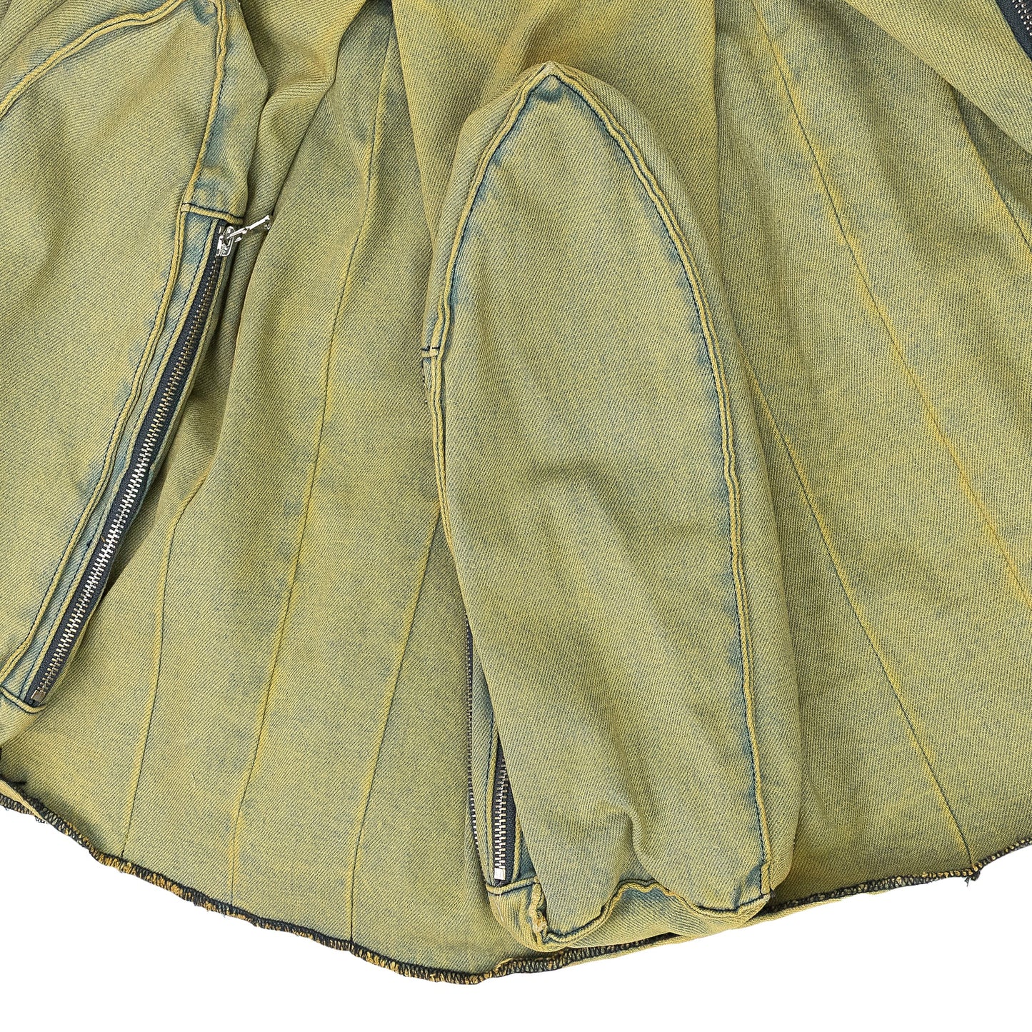 GREEN WINDOW POCKET CARGO MAXI SKIRT