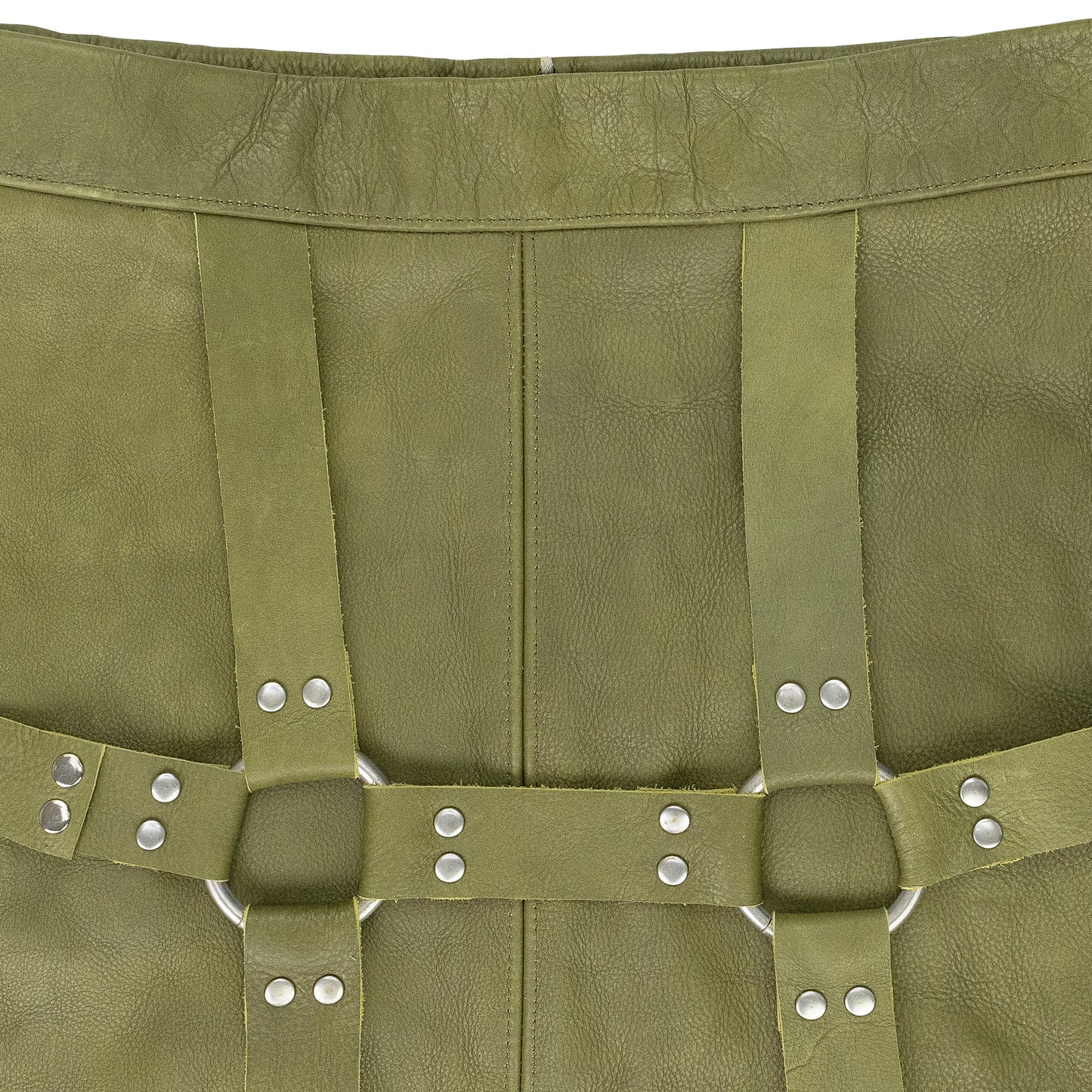 GREEN GRID BONDAGE MAXI SKIRT