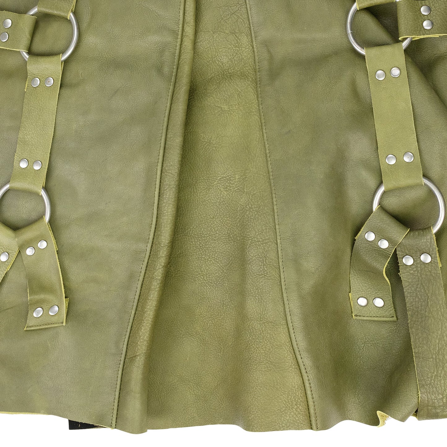GREEN GRID BONDAGE MAXI SKIRT