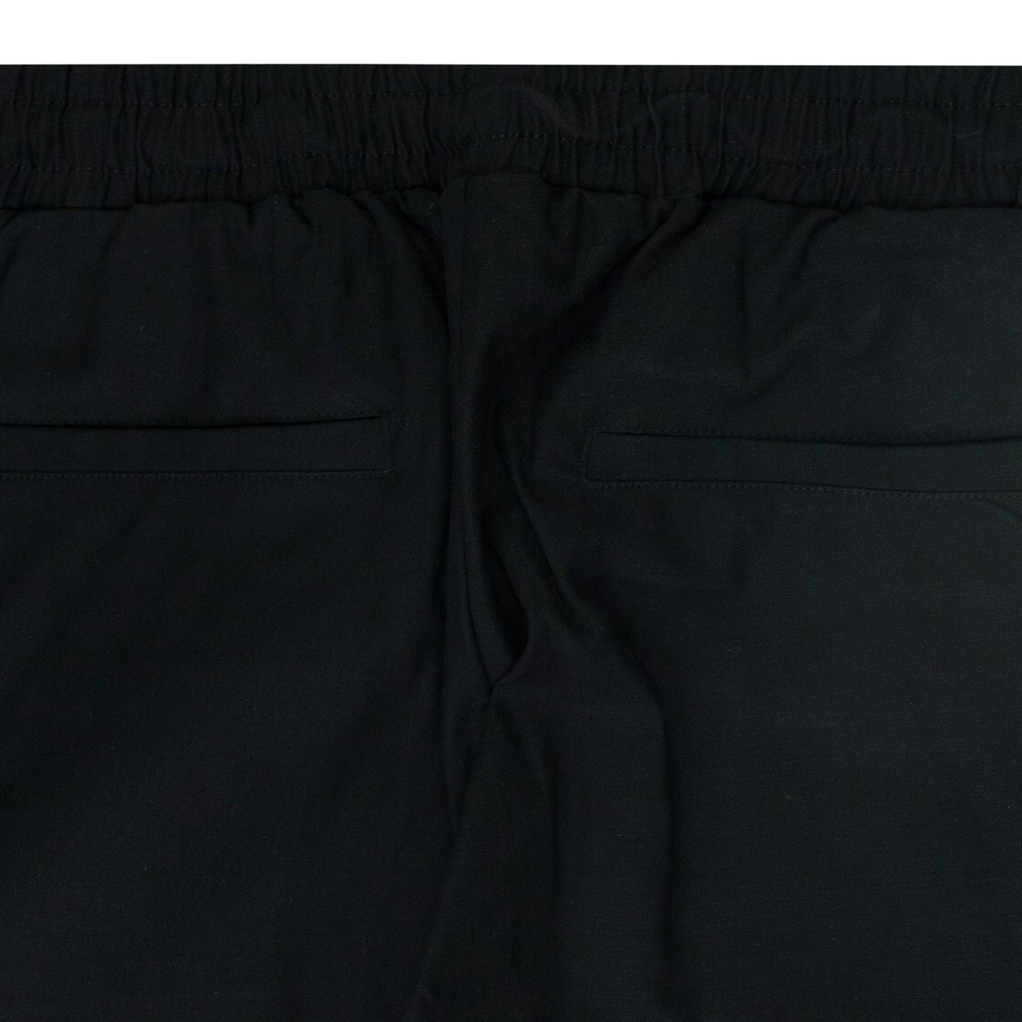 BLACK TWILL TAPE CARGO PANTS