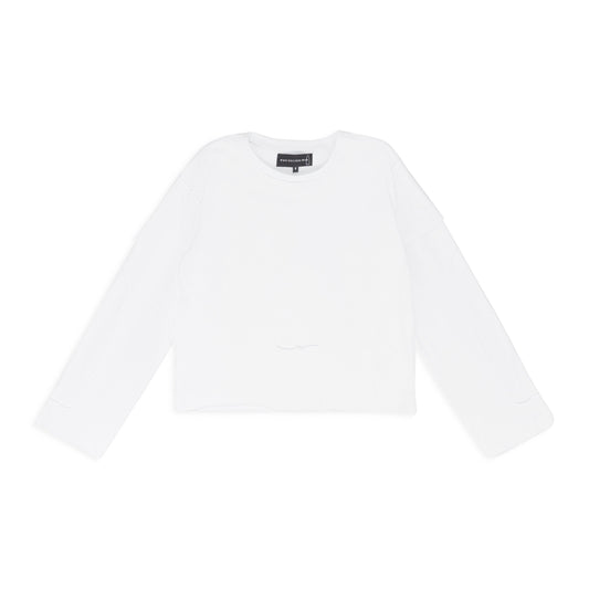 WHITE AMALGAMATED WINDOW LS T-SHIRT