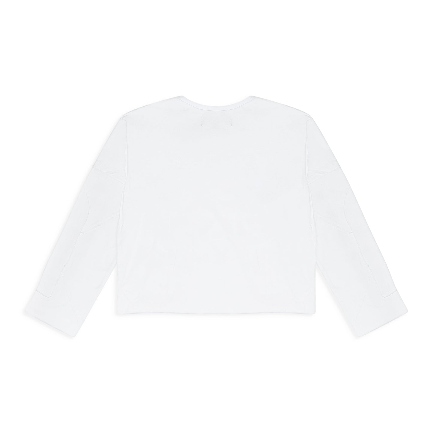 WHITE AMALGAMATED WINDOW LS T-SHIRT