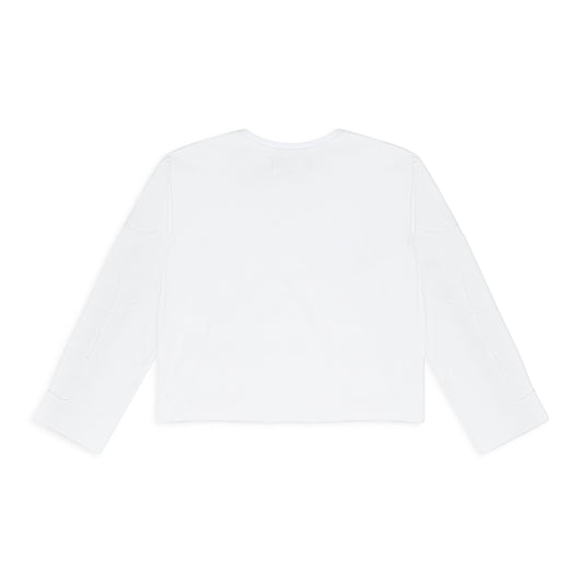 WHITE AMALGAMATED WINDOW LS T-SHIRT