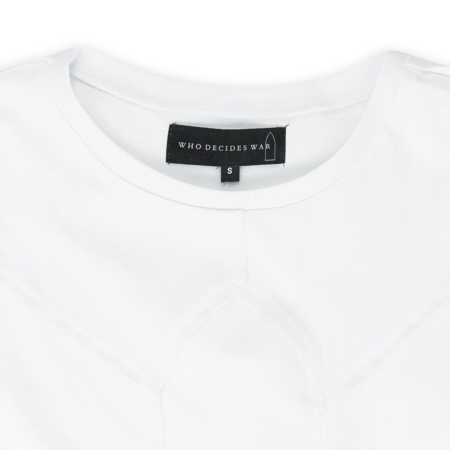 WHITE AMALGAMATED WINDOW LS T-SHIRT