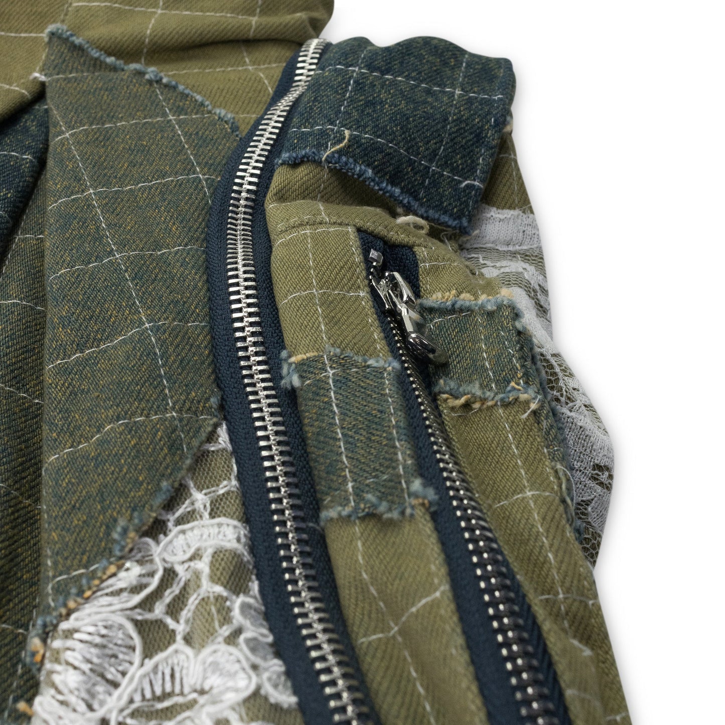 BLUE WINDOW POCKET CARGO MAXI SKIRT