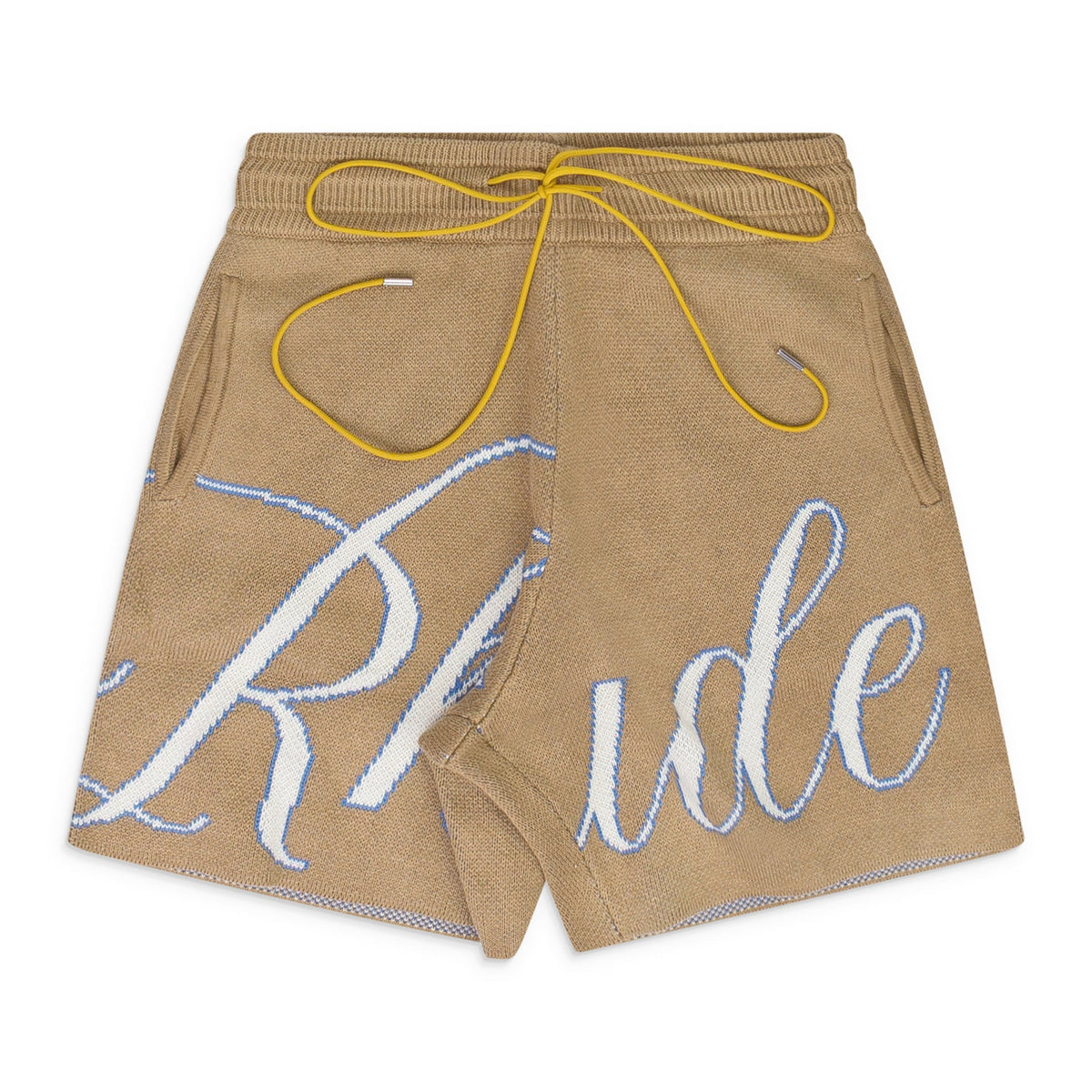 IVORY SCRIPT LOGO KNIT SHORTS