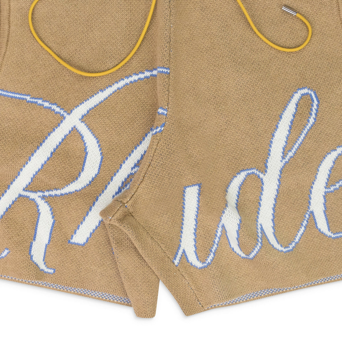 IVORY SCRIPT LOGO KNIT SHORTS
