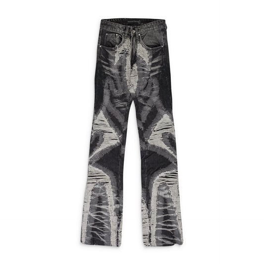 BLACK PATH WIDE-LEG JEANS