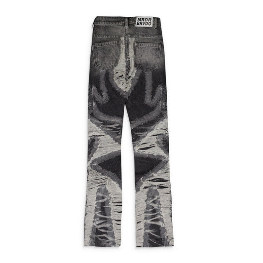 BLACK PATH WIDE-LEG JEANS