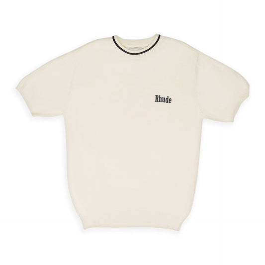 IVORY LOGO KNIT T-SHIRT