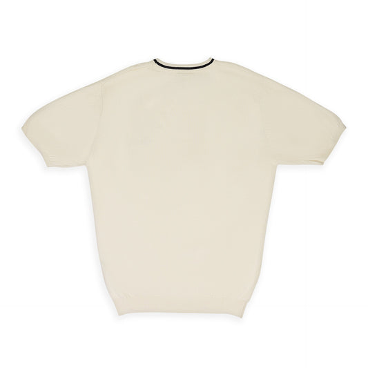IVORY LOGO KNIT T-SHIRT