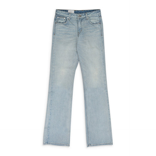 INDIGO LOW-WAIST FLARE DENIM BOOTCUT JEANS