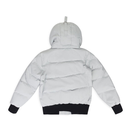 GREY CLOUD BOMBER SHEARLING PUFFER JACKET