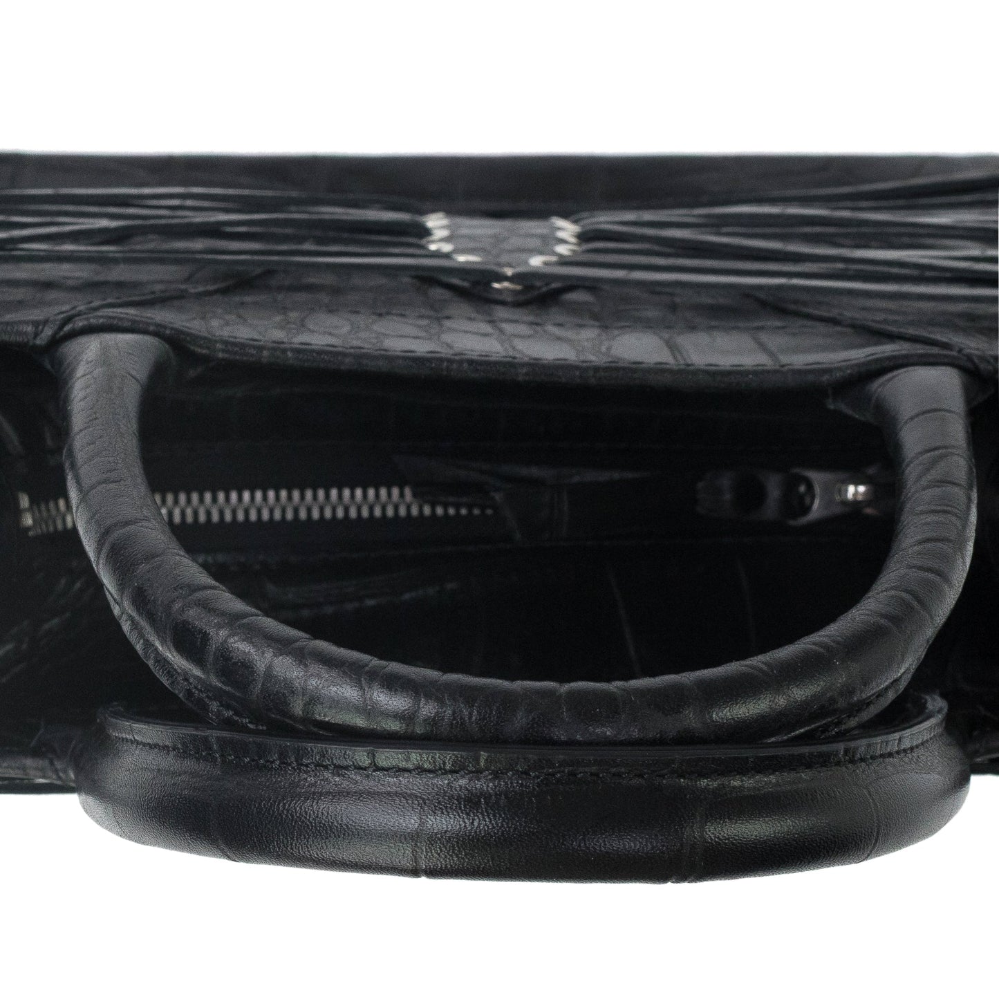 BLACK ARCH TOTE MINI MESSENGER BAG